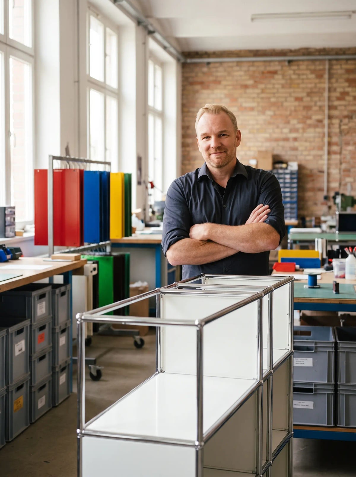 Stephan Schonhöft in der Living4Fans Werkstatt